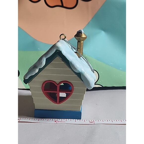 Enesco Ornament Home Tweet Home Red Blue Bird In Birdhouse 1993 New Home Owners - Picture 3 of 6